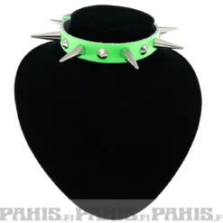 Bullet 69- Choker, Medium Cones Fluorescent Patent Green