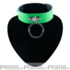 Bullet 69- Choker, 2 row medium ring, Fluorescent Green