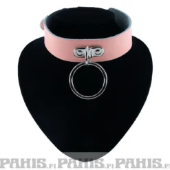 Bullet 69- Choker, 2 row medium ring, Baby Pink