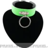 Bullet 69- Choker, 2 row medium ring, Fluorescent Patent Green