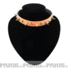 Bullet 69- Choker, Small Cones Fluorescent Patent Orange