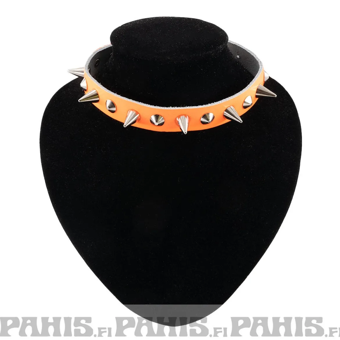 Bullet 69- Choker, Small Cones Fluorescent Patent Orange