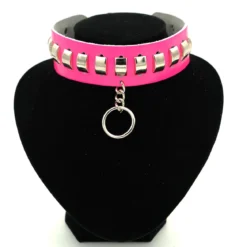 Bullet 69curved metal fitting pink - Choker