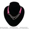 Bullet 69Double Hanging Chain - Choker, Fluorescent Pink