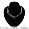Bullet 69Double Hanging Chain - Choker, Baby Pink