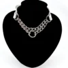 Bullet 69Double Hanging Chain - Choker, White