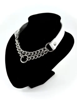Bullet 69Double Hanging Chain - Choker, White
