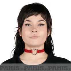 Bullet 69heart fitting - Choker, red