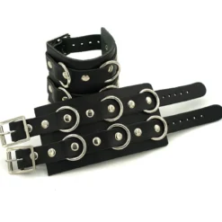 Bullet69 4 Leather strips with metal rings - Niittiranneke