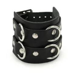 Bullet69 4 Leather strips with metal rings - Niittiranneke
