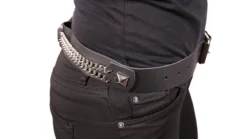 Bullet 69 pyramid with double chain - Nahkavyö