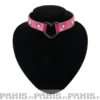 Bullet 69Row Conical with Heart - Choker, Fuscia