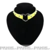 Bullet 69Row Conical with Heart - Choker, Fluorescent Yellow