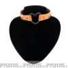Bullet 69Row Conical with Heart - Choker, Fluorescent Orange