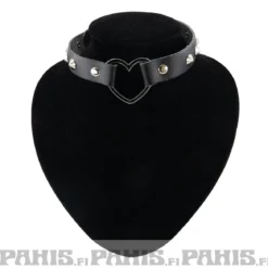 Bullet 69Row Conical with Heart - Choker, Black