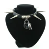 Bullet 691row large cone spike and padlock - Choker
