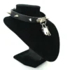 Bullet 69 1row large spike and padlock - Choker