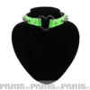 Bullet 69Row Spike with Heart - Choker,Fluorescent Patent Green