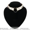 Bullet 69Row Spike with Heart - Choker, Cream