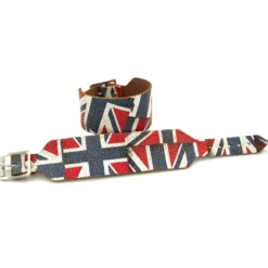 Bullet69 2 row union jack - Nahkaranneke