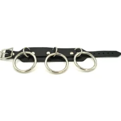 Bullet69 2 row with rings - Nahkaranneke