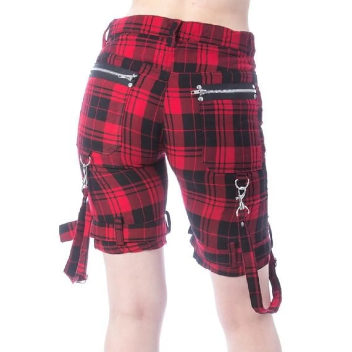 Chemical Black Renita - Shortsit, Red Tartan