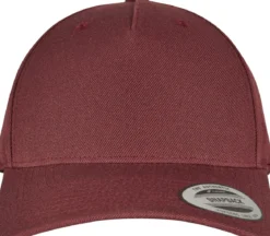 Classics 5-Panel Premium curved visor snapback - Lippis, maroon