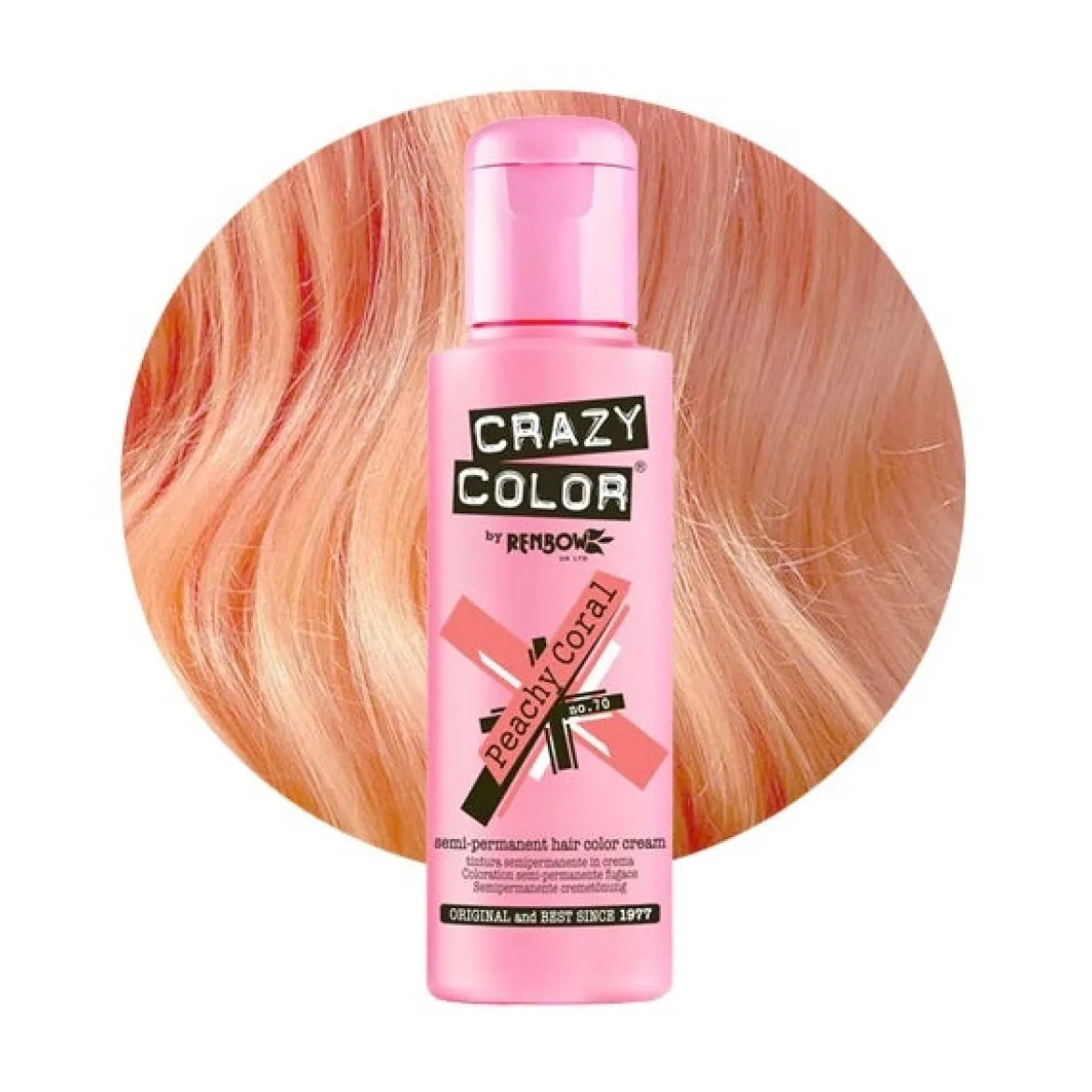 Crazy Color Peachy Coral - hiusväri, puolipysyvä