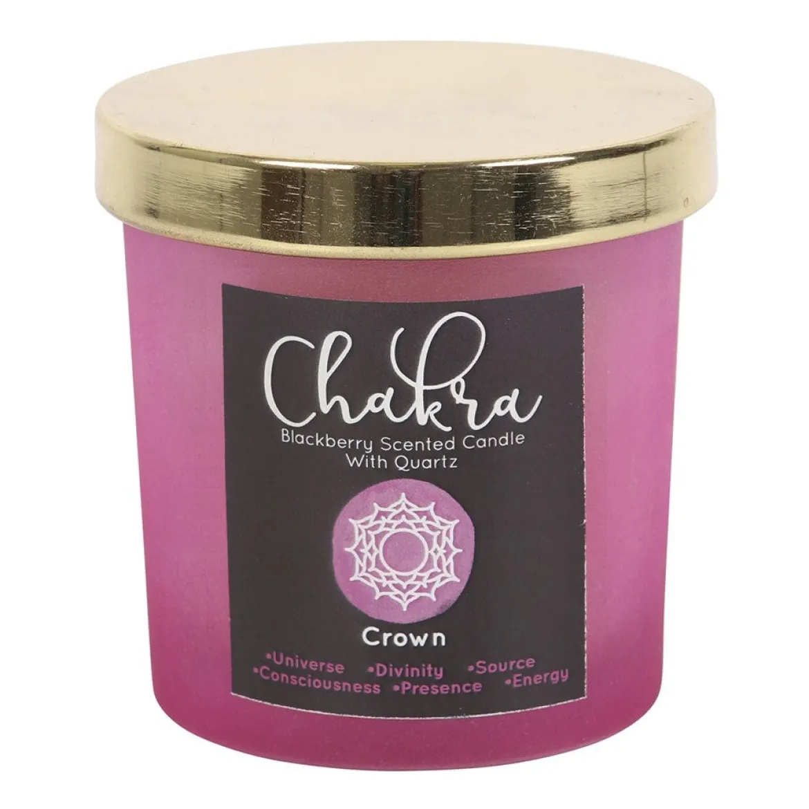 Crown Chakra Blackberry Crystal Chip - Kynttilä