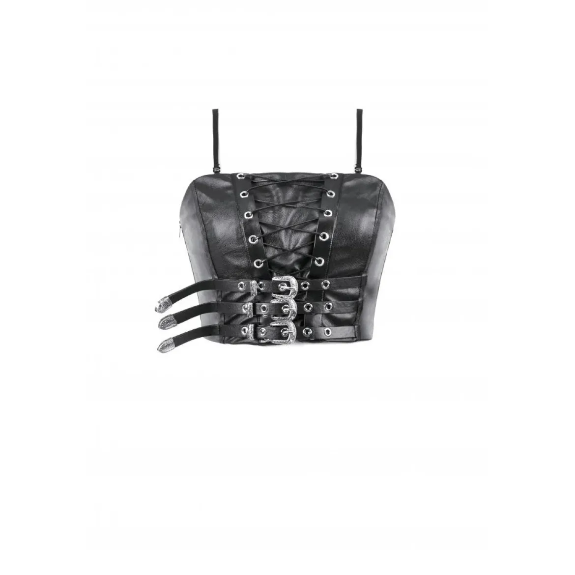 Dark in Love Beltet PU Corset - Toppi