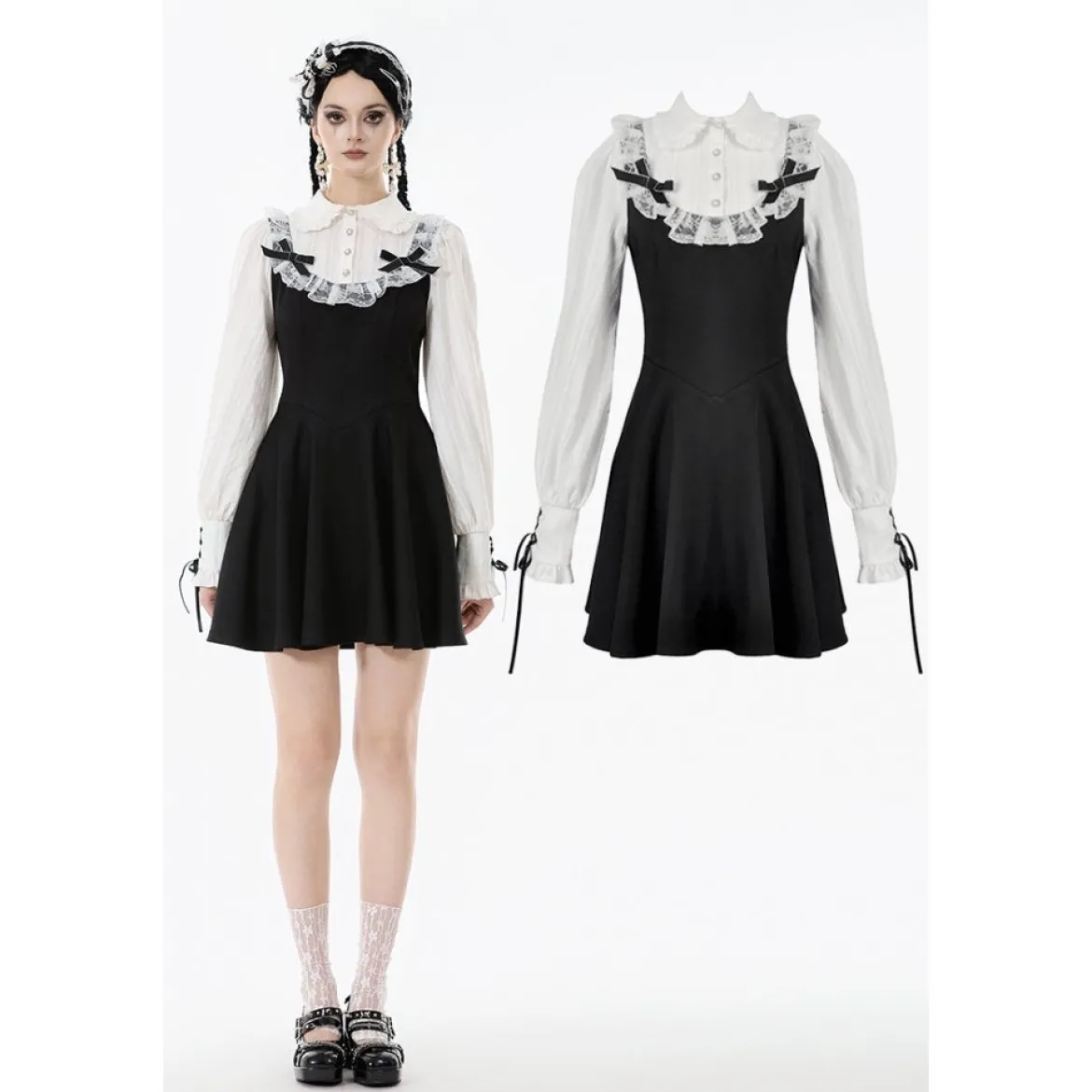 Dark In Love Dolly Lolita Ribbon - Mekko