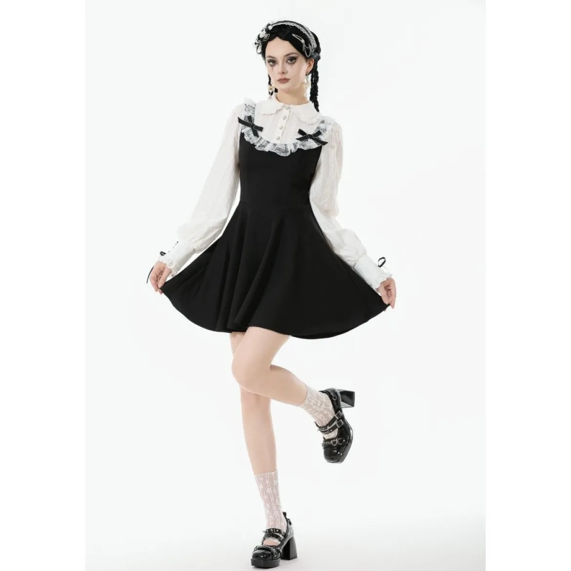 Dark In Love Dolly Lolita Ribbon - Mekko