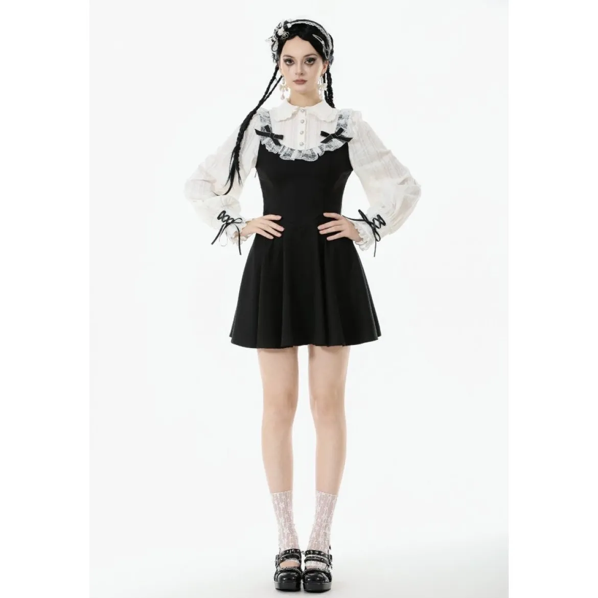 Dark In Love Dolly Lolita Ribbon - Mekko