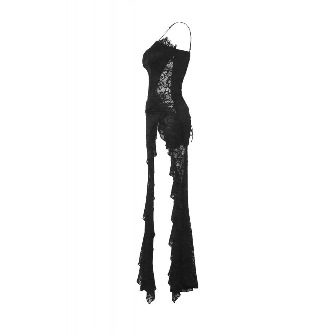 Dark In Love Gothic Lace See-trough waist - Mekko