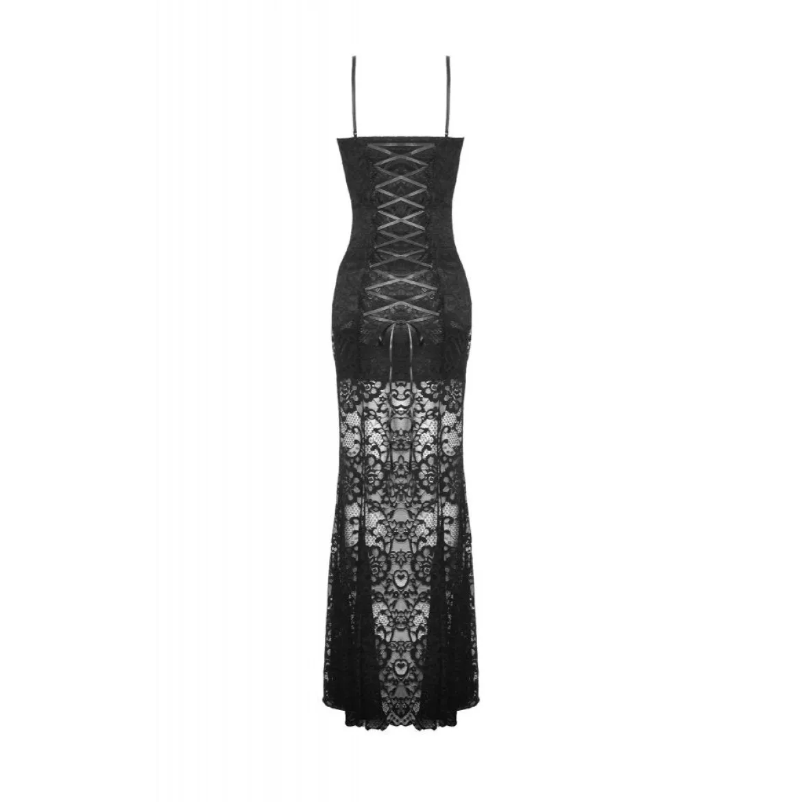 Dark In Love Gothic Lace See-trough waist - Mekko