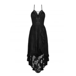 Dark In Love Gothic Low Neckline Dovetail - Mekko