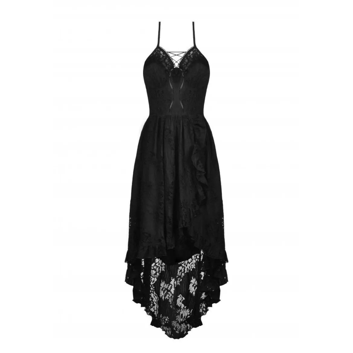Dark In Love Gothic Low Neckline Dovetail - Mekko