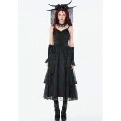 Dark In Love Gothic Satin Lace - Mekko