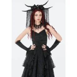 Dark In Love Gothic Satin Lace - Mekko