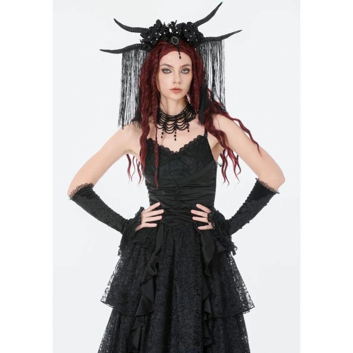 Dark In Love Gothic Satin Lace - Mekko