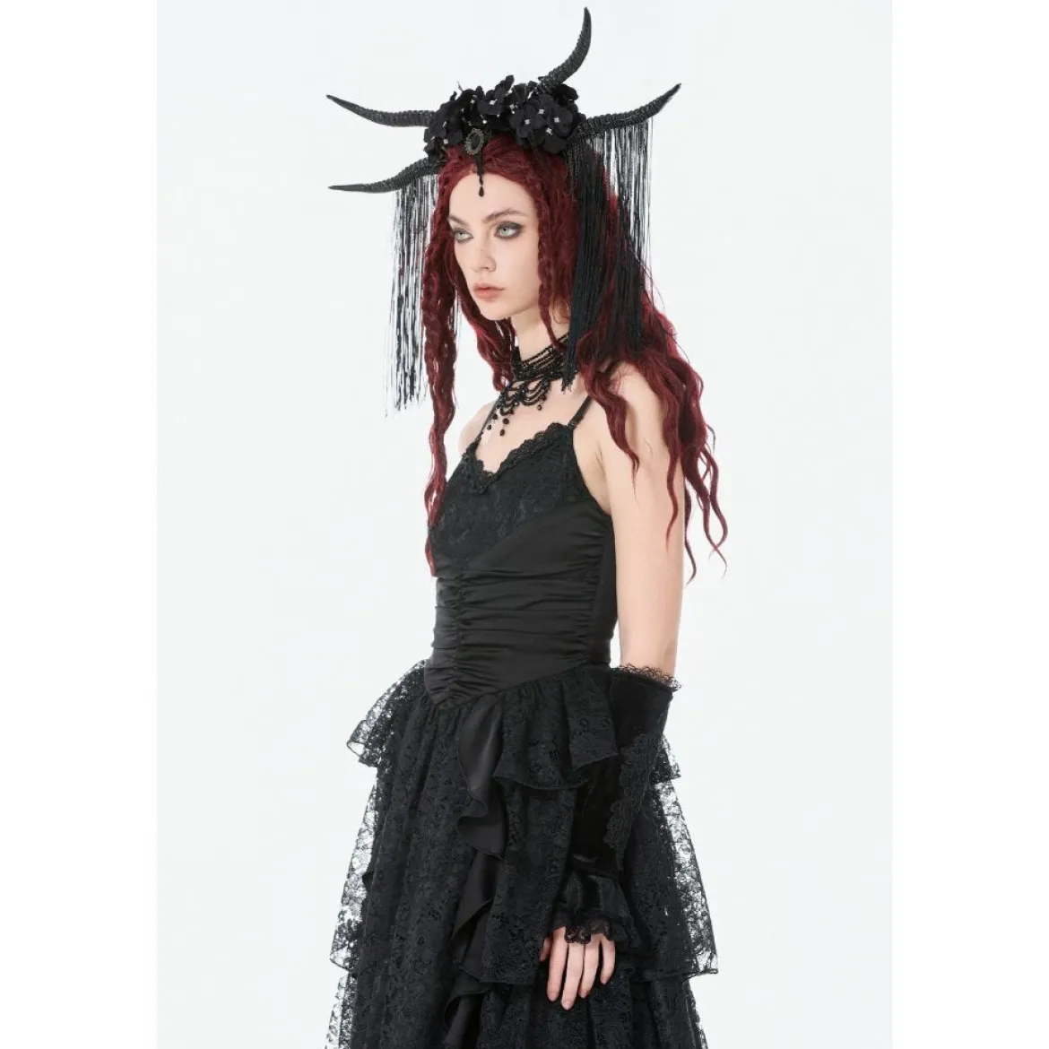 Dark In Love Gothic Satin Lace - Mekko