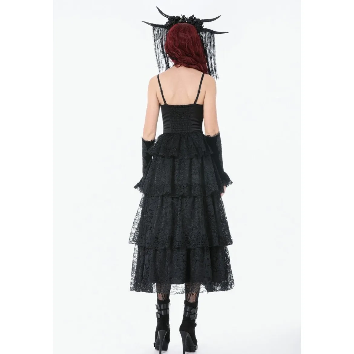 Dark In Love Gothic Satin Lace - Mekko