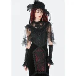 Dark In Love Lace Mesh Patchwork - Viitta