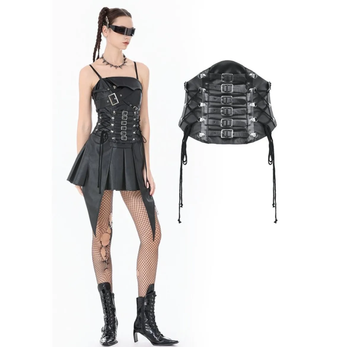 Dark in Love Multi-buckle Tech Punk - Korsettivyö