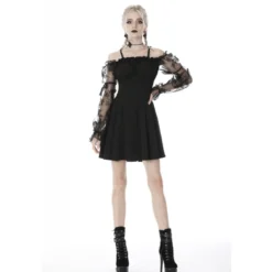 Dark In Love Off Shoulder Lace Sleeves - Mekko