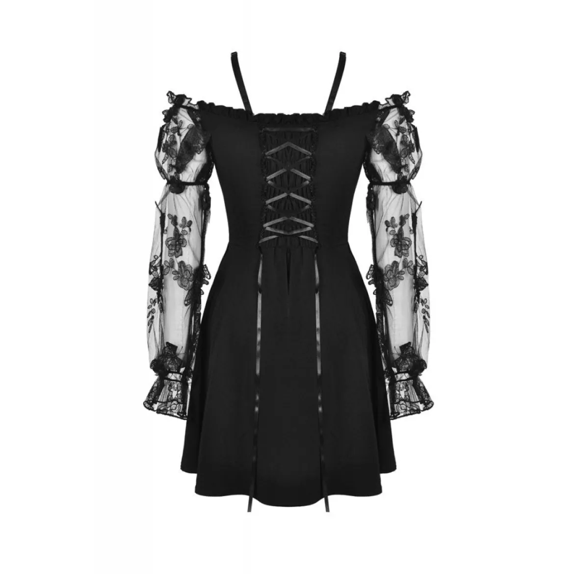Dark In Love Off Shoulder Lace Sleeves - Mekko