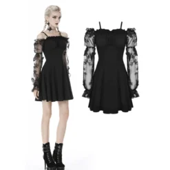 Dark In Love Off Shoulder Lace Sleeves - Mekko