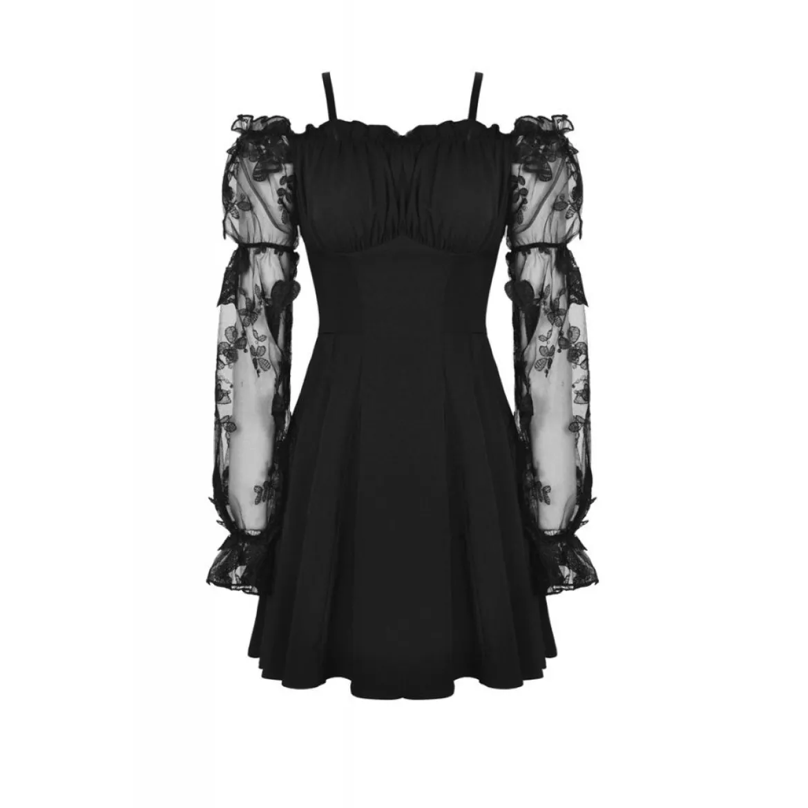 Dark In Love Off Shoulder Lace Sleeves - Mekko