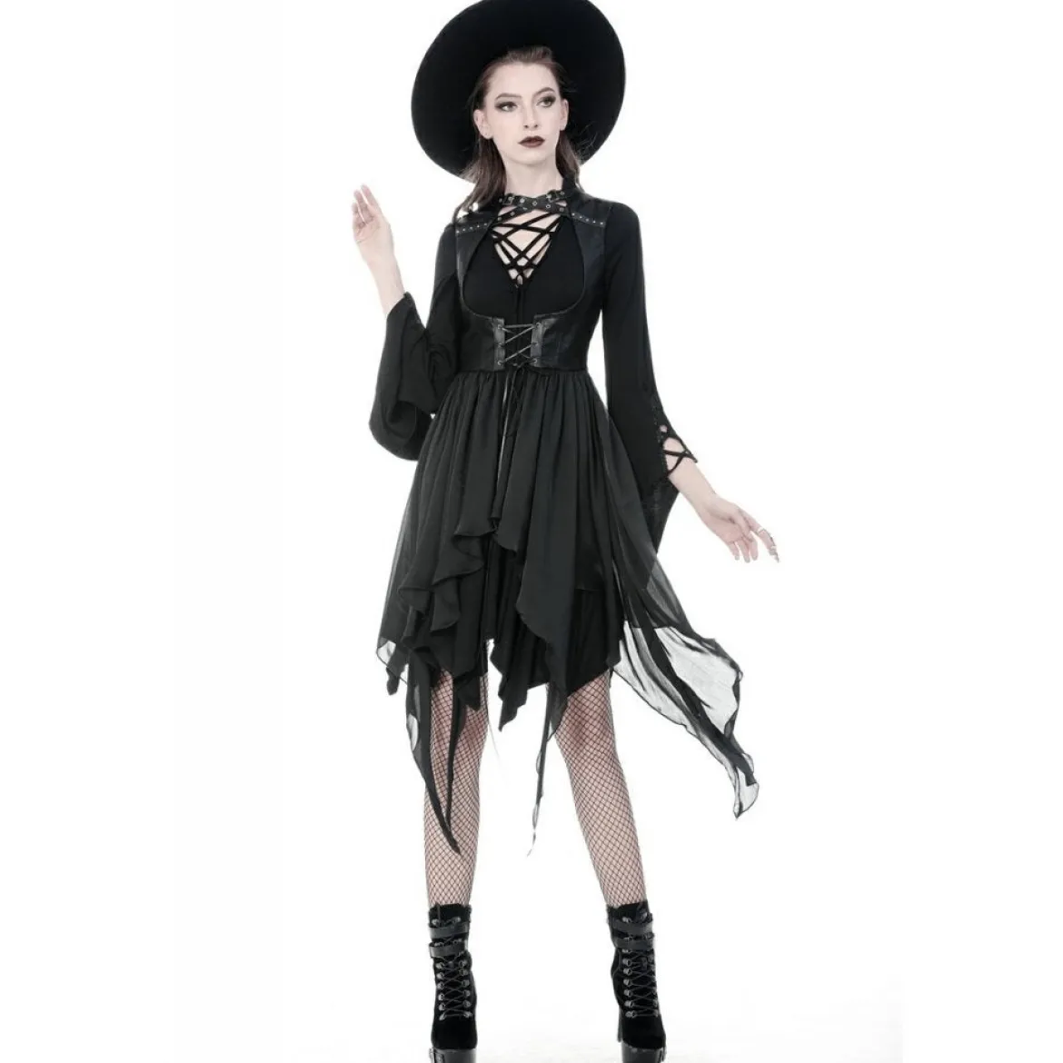 Dark In Love Punk Asymmetric Chiffon – Liivi