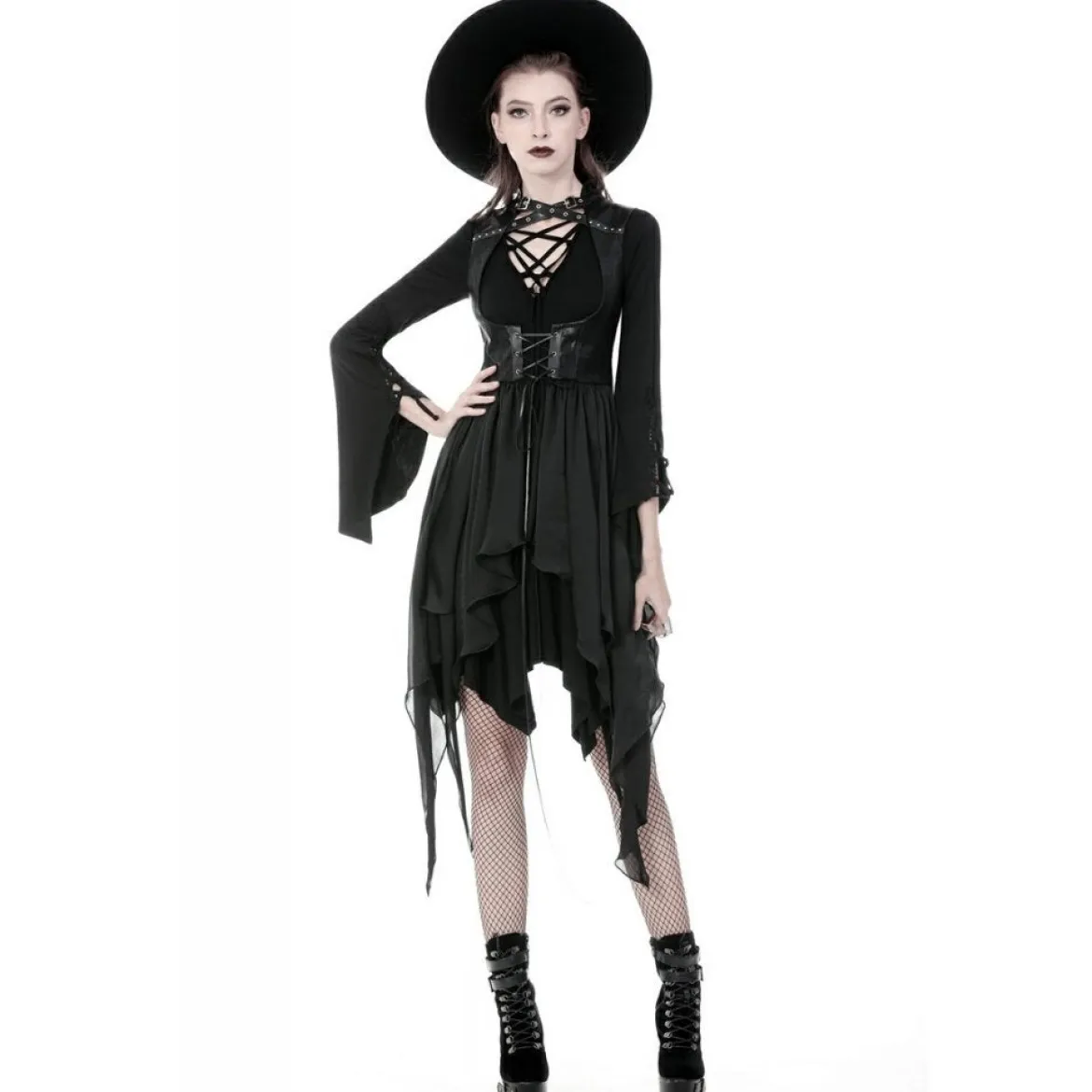 Dark In Love Punk Asymmetric Chiffon – Liivi